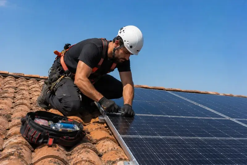 Maintenance et monitoring de panneaux solaires à Lagardiolle